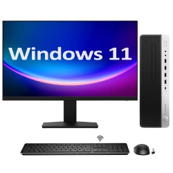 HP Refurbished (Good) - Elitedesk 800 G4 Sff Windows 11 Pro Desktop PC Computer Combo - New 24 Inch Monitor(Intel Hexa-Core I5 8Th Gen Processor/