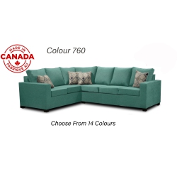 INFINITE IMPORTS – 302 Facing Right Sectional Sofa - With 2 Free Throw Pillows & (17 Colours)
