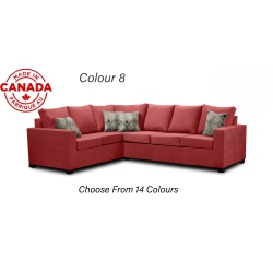 INFINITE IMPORTS – 302 Facing Right Sectional Sofa - With 2 Free Throw Pillows & (17 Colours)