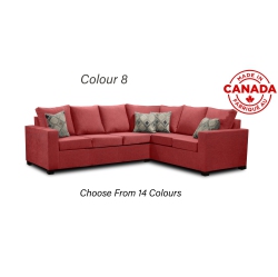INFINITE IMPORTS – 302 Facing Left Sectional Sofa - With 2 Free Throw Pillows & (17 Colours)