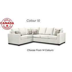 INFINITE IMPORTS – 302 Facing Right Sectional Sofa - With 2 Free Throw Pillows & (17 Colours)
