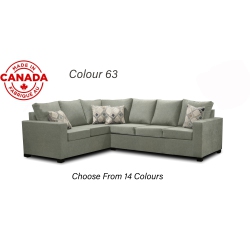 INFINITE IMPORTS – 302 Facing Right Sectional Sofa - With 2 Free Throw Pillows & (17 Colours)