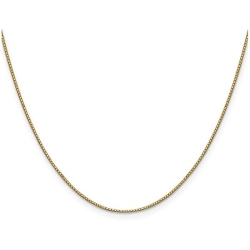 GEM AND HARMONY 14K Gold Box Chain Necklace 20 Inches (0.90Mm) In Yellow