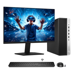 HP Refurbished (Good) - Prodesk 600 G5 Sff Windows 11 Pro Desktop PC Computer Combo - New 24 Inch Monitor (Intel Hexa-Core I5 9Th Gen Processor/