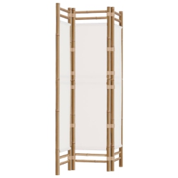 VIDAXL Folding 3-Panel Room Divider 120 Cm Bamboo And Canvas