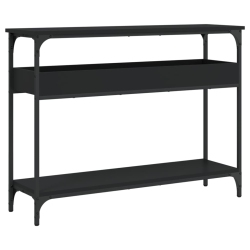 VIDAXL Console Table With Shelf 100X29X75Cm Engineered Wood In Black