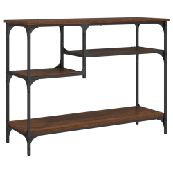 VIDAXL Console Table With Shelves Oak 100X35X75 Cm In Brown