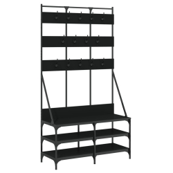 VIDAXL Clothes Rack With Shoe Storage 100X40X184 Cm In Black