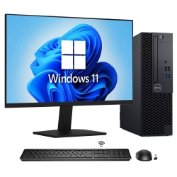 DELL Refurbished (Good) - Desktop PC Optiplex 3070 Sff Business Computer - New 24 Inch Monitor (Intel Hexa-Core I5 9Th Gen/ 32 GB Ram/ New 1Tb Nvme