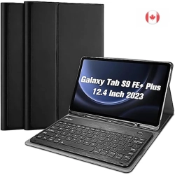 GENER Enhance Productivity: Galaxy Tab S9 Fe Plus 12.4" 2023 Keyboard Case - Detachable Wireless Keyboard, Protective Cover In Sleek In Black