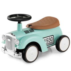 GYMAX Retro Kids Ride-On Toy Kids Sit to Stand Vehicle With Working Steering Wheel