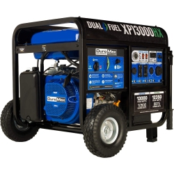 DUROMAX Xp13000Hx Dual Fuel Portable Generator - 13000 Watt Peak, Gas Or Propane Powered - Electric Start W/co Alert In Blue