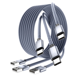 HLD USB Type C Charger Cable 3-Pack 3.3/6.6/10Ft, for Samsung Galaxy Tab A 10.1 A7 S8 S7 S6 S5E, Z Flip Fold, Note 20, S9 S10 S10E S23 S20 S21 S22 Fe