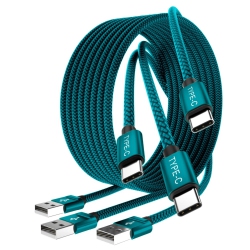 HLD USB Type C Charger Cable 3-Pack 3.3/6.6/10Ft, for Samsung Galaxy Tab A 10.1 A7 S8 S7 S6 S5E, Z Flip Fold, Note 20, S9 S10 S10E S23 S20 S21 S22 Fe