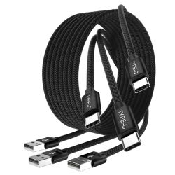 HLD USB Type C Charger Cable 3-Pack 3.3/6.6/10Ft, for Samsung Galaxy Tab A 10.1 A7 S8 S7 S6 S5E, Z Flip Fold, Note 20, S9 S10 S10E S23 S20 S21 S22 Fe