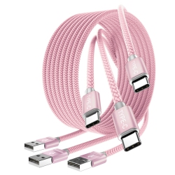 HLD USB Type C Charger Cable 3-Pack 3.3/6.6/10Ft, for Samsung Galaxy Tab A 10.1 A7 S8 S7 S6 S5E, Z Flip Fold, Note 20, S9 S10 S10E S23 S20 S21 S22 Fe