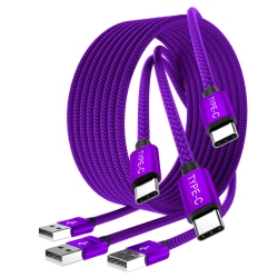 HLD USB Type C Charger Cable 3-Pack 3.3/6.6/10Ft, for Samsung Galaxy Tab A 10.1 A7 S8 S7 S6 S5E, Z Flip Fold, Note 20, S9 S10 S10E S23 S20 S21 S22 Fe