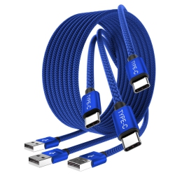 HLD USB Type C Charger Cable 3-Pack 3.3/6.6/10Ft, for Samsung Galaxy Tab A 10.1 A7 S8 S7 S6 S5E, Z Flip Fold, Note 20, S9 S10 S10E S23 S20 S21 S22 Fe