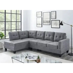 QUEENSONS Toronto Sectional (Lhf) Fabric In Grey