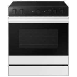 Cuisinière Électrique Encastrable À 5 Éléments Avec Convection Véritable 6,3 Pi³ 30 Po De Samsung (Nse6Db870012Ac) - Verre Blanc