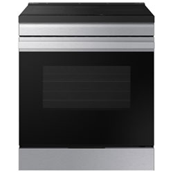 Samsung BESPOKE 30" 6.3 Cu. Ft. Fan Convection Induction Slide-In Electric Range (NSI6DG9300SRAC) - Stainless Steel