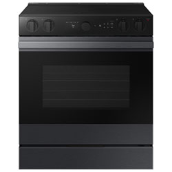Samsung BESPOKE 30" 6.3 Cu. Ft. True Convection 5-Element Slide-In Electric Range (NSE6DG8500SRAC) - SS
