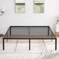 NONE 18 Inch Metal Platform Bed Frame/ Easy Assembly Mattress Foundation /heavy Duty Steel Slat/ /no Box Spring Needed- King Size