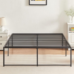 NONE 18 Inch Metal Platform Bed Frame/ Easy Assembly Mattress Foundation /heavy Duty Steel Slat/ /no Box Spring Needed- Full Size