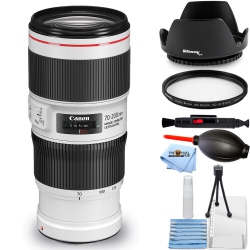 CANON Ef 70-200MM F/4L Is Ii Usm Lens 2309C002 - Essential Uv Filter Bundle