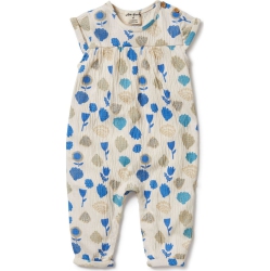 WILSONFRENCHY Wilson+Frenchy Crinkle Jumpsuit - Ocean Breeze (3-6 Months, 6-8 Kg) In Multicolor