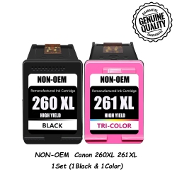 BESTONER [High Yield] 1Set Compatible Replacement for Canon 260Xl 261Xl Canon 261 - Ts4600 Ts6420 Ts6420A Tr7020 Tr7020A Ts5320 Printer