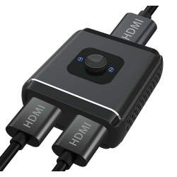 HLD HDMI Switch 4K HDMI Splitter, Bidirectional 1 In 2 Out Or 2 In 1 Out, Manual HDMI Hub Supports to 4K 3D 1080P for HDtv Blu-Ray-Player Fire Stick