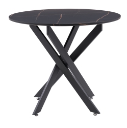 CORLIVING Lennox Iron Leg Trestle Dining Table