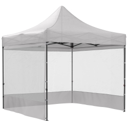 OUTSUNNY 10' X 10' Pop Up Canopy Tent, Tents for Parties \w Sidewalls And Wheeled Carry Bag, Height Adjustable Portable Gazebo, for Outdoor, Garden
