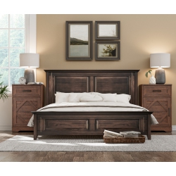 WAMPAT 2 Pack End Table \w 1 Drawer & Door, Farmhouse Large Sofa Side Table, Modern Tall Nightstand \w Adjustable Storage Shelf, Accent Cabinet For