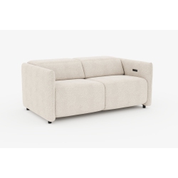 VALENCIA Alexandra Boucle 73" Fabric Dual-Recliner Winter In White