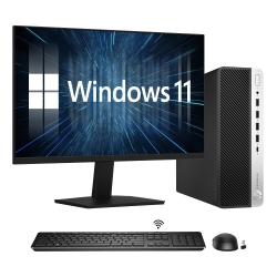 HP Refurbished (Good) - Prodesk 600 G4 Sff Business Desktop PC Computer - New 24 Inch Monitor (Intel Core I5 8Th Gen/ 32GB Ddr4 Ram/ 2Tb Nvme SSD/