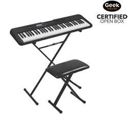 Open Box - Casio CT-S190 61-Key Electric Keyboard with Stand & Bench - Black