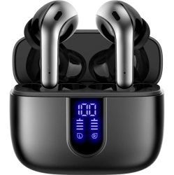GENER Bluetooth Headphones \w 60H Playback, True Wireless Earbuds, Led Power Display, Wireless Charging Case, Ipx5 Waterproof, In-Ear Earbuds \w Mic