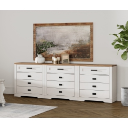 WAMPAT 12 Drawers 3 In 1Dresser for Bedroom, Drawer Of Chest Clothes Organizer \w Anti-Tilt Device, 31.9" Tall Storage Cabinet for Closet Hallway