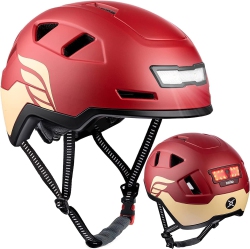 XNITO Electric Bike Helmet \w Led Lights - Cpsc & Nta-8776 Dual Certified - Class 3 E-Bikes, Bicycle, Scooters, Onewheel, Skateboard - Valkyrie