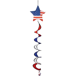 NORTHLIGHT 51" Americana Stars And Stripes Outdoor Wind Spinner