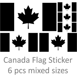 CABLESHARK Premium Stickers Canada Flag Decal Stickers for Truck, Car, Bike, Helmet, Hardhat, Laptop, Tablet, Cell Phone, Bumper Stickers And Much