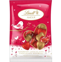 LINDT Amour Assorted Milk Chocolate Hearts - Irresistible 103G Bag Of Delightful Chocolates