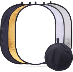 NONE 24X35Inch Photography Light Reflector 5 In 1 Portable 60X90Cm Oval Collapsible Multi Disc Photography Studio Photo Camera Lighting Reflector