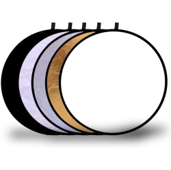 NONE 60Cm/24Inch Lighting Reflectors 5 In 1 Photos Round Reflector for Photo Studio Photography Accessory Handhold Portable Light Diffuser Panel