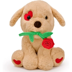 GENER Valentine's Day Plush Toy Gift for Her - 9.25 Inches, Light Brown, Ideal for Girlfriend, Wife, Women, Kids - Perfect Christmas, Birthday, Or