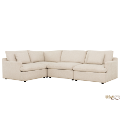 URBAN CALI Long Beach Medium Modular L-Shaped Sectional Sofa (Axel Beige)