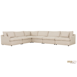 URBAN CALI Long Beach Large Modular L-Shaped Sectional Sofa (Axel Beige)