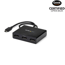 Open Box - StarTech USB C DisplayPort Adapter - 3 Port DisplayPort MST Hub